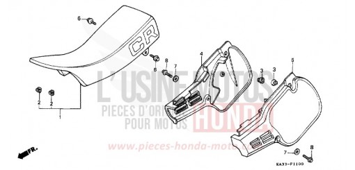 SIEGE/COUVERCLE LATERAL (1) CR125RE de 1984